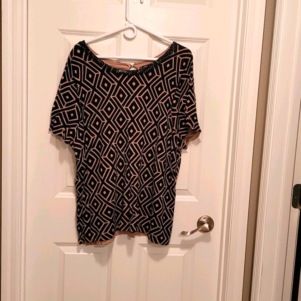 INC sweater with bead neck trim